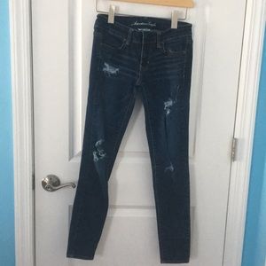 American Eagle Dark Wash Mid Rise Jeggings